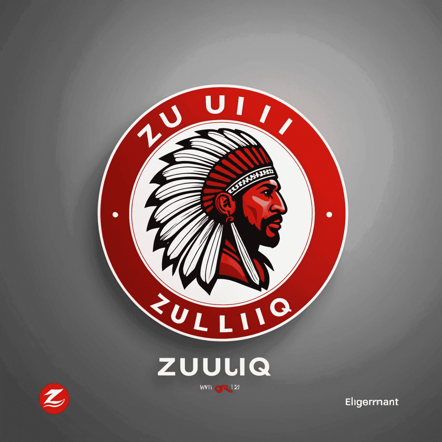 zuluiq logo in red and white colors