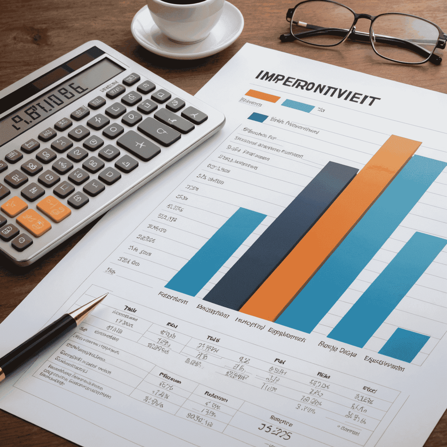 Financial charts and graphs displaying the cost savings and ROI achieved through process improvement initiatives.